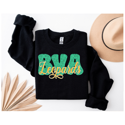 Chantilly Lace - BVA Green Letters Crewneck