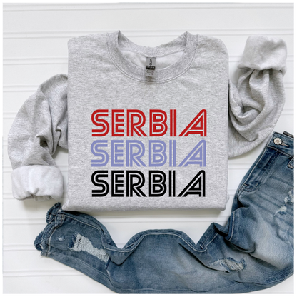 Serbia Retro Crewneck