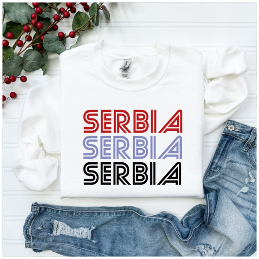 Serbia Retro Crewneck