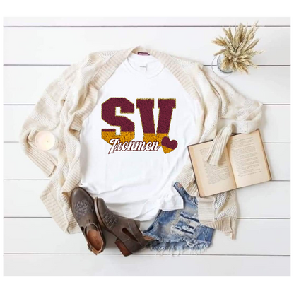 Printed School Spirit Varsity Letters - Steel Valley Tshirt