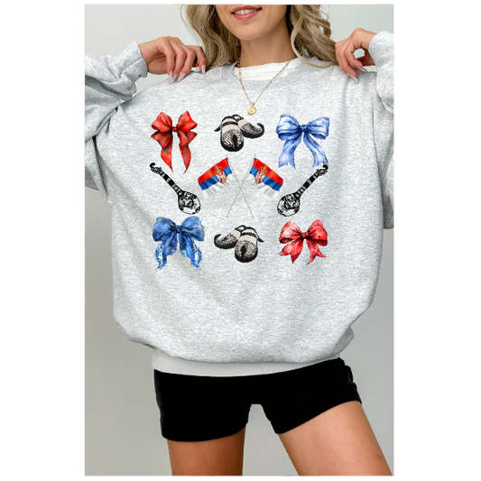 St. Nicholas Tamburitzans Crewneck Sweatshirt- Coquette- Design on Center