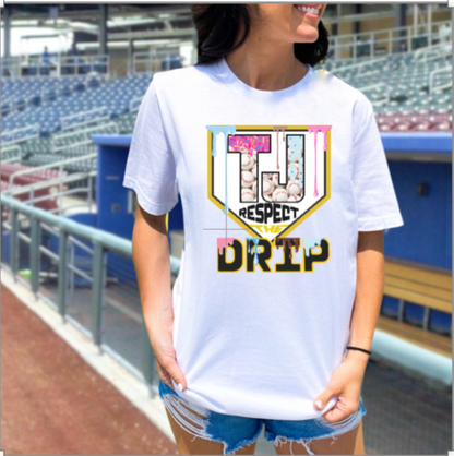 Respect the Drip Tshirt - Baseball Baldwin
