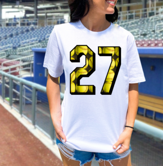 Softball Numbers Tshirt