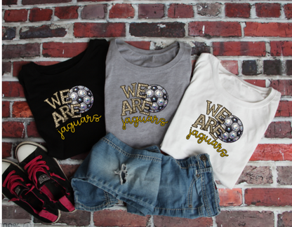 We Are - Jeweled Soccer TSHIRT Jaguars