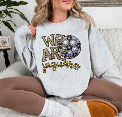 We Are - Jeweled Soccer TSHIRT Jaguars