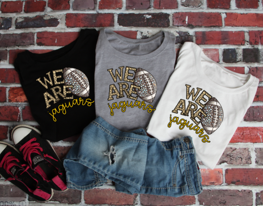 We Are - Jeweled Football TSHIRT Jaguars