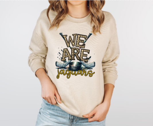 We Are - Jeweled Hockey Crewneck Jaguars
