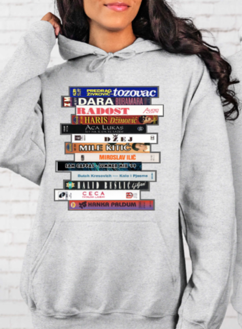 Vintage Serbian Music Cassette Tapes with a Pittsburgh Touch - Hoodie