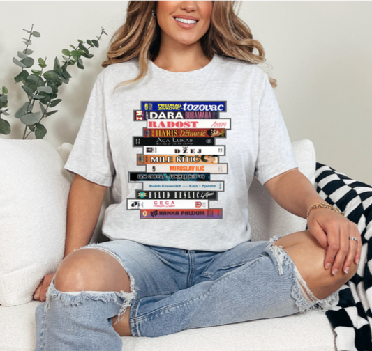 Vintage Serbian Music Cassette Tapes with a Pittsburgh Touch - Tshirt