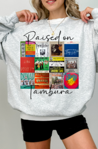 Vintage Tambura Records Raisesd on Tambura-  Crewneck