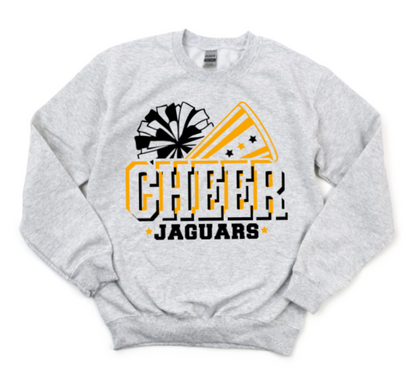 Cheer Mascot Pom & Megaphone - TJ Jaguars Crewneck