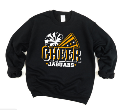 Cheer Mascot Pom & Megaphone - TJ Jaguars Crewneck