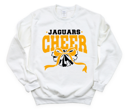 Cheer Mascot Pom & Bow- TJ Jaguars Crewneck