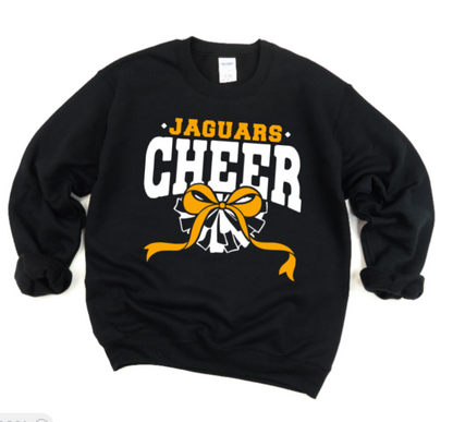 Cheer Mascot Pom & Bow- TJ Jaguars Crewneck