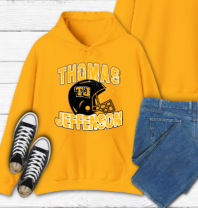 Distressed Football - TJ Jaguars Hoodie