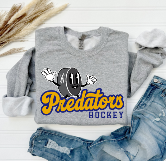 Hockey Retro Dude - Predators Crewneck