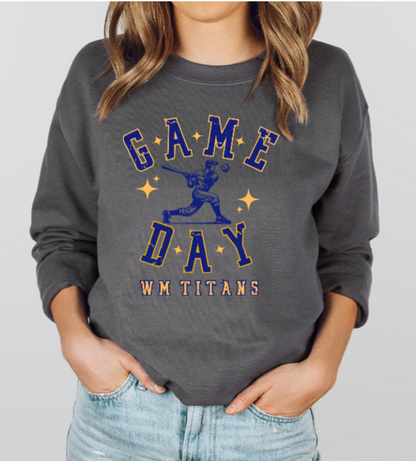 Game Day Baseball Player - WM Titans Crewneck