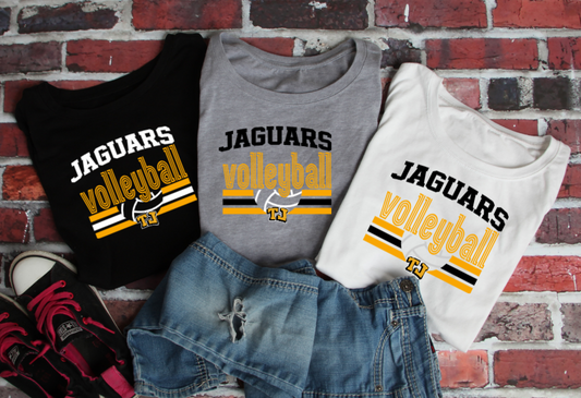 Volleyball Retro Art - TJ Jaguars Tshirt