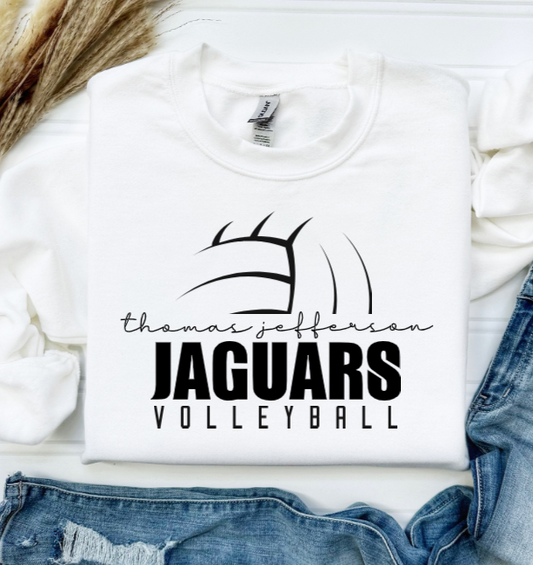 Volleyball Script - TJ Jaguars Crewneck
