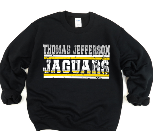 School Spirit Distressed- TJ Jaguars Crewneck