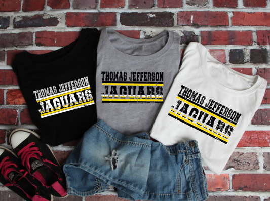 School Spirit Distressed - TJ Jaguars Tshirt