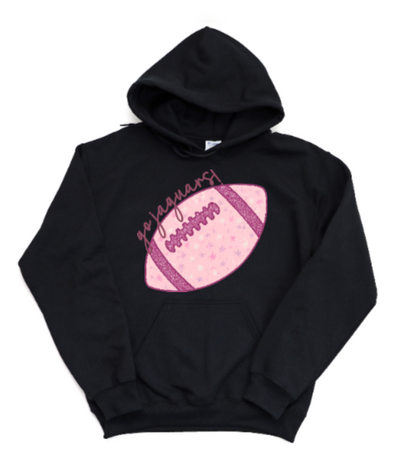 Pink Football Go Team!- TJ Jaguars Hoodie
