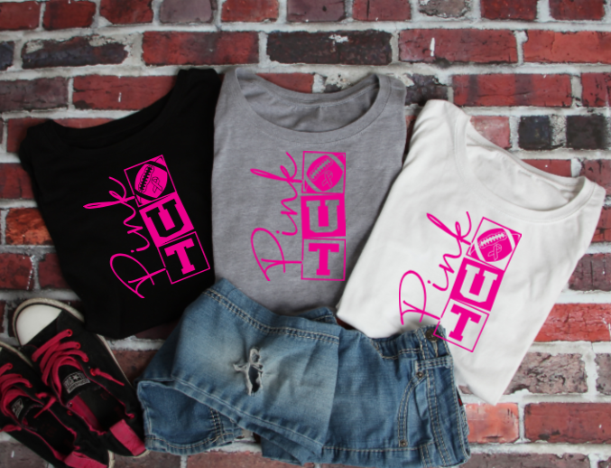 Pink Out Football - Tshirt