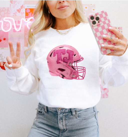 Sparkle Pink TJ Helmet - Crewneck