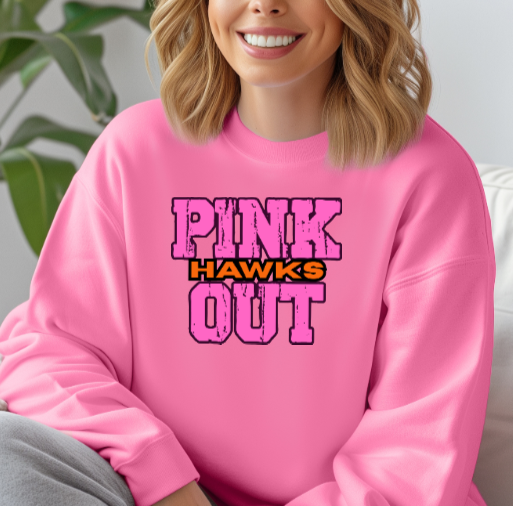 Z- Pink Out School Spirit - Bethel Park Crewneck