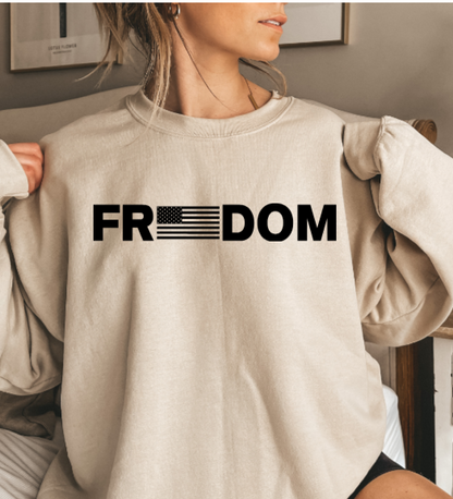 Freedom BW Flag - Crewneck