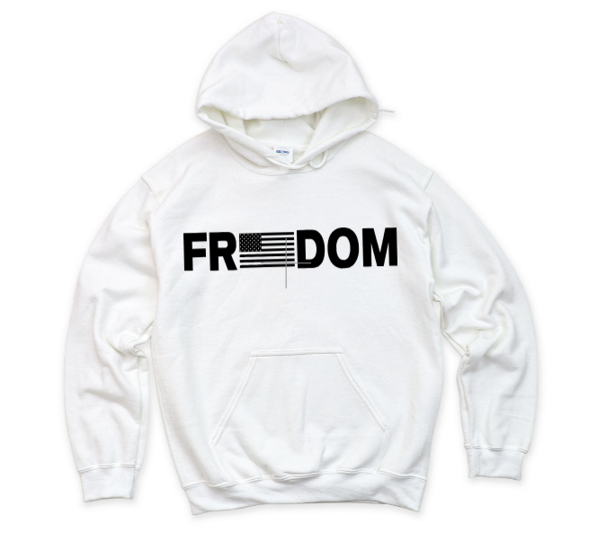 Freedom BW Flag - Hoodie