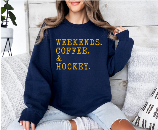 Weekends Coffee Hockey - Predators Crewneck
