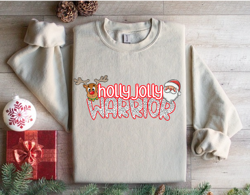 Holly Jolly - Warriors Crewneck
