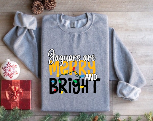 Merry & Bright - Jaguars Crewneck