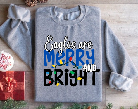 Merry & Bright - Eagles Crewneck