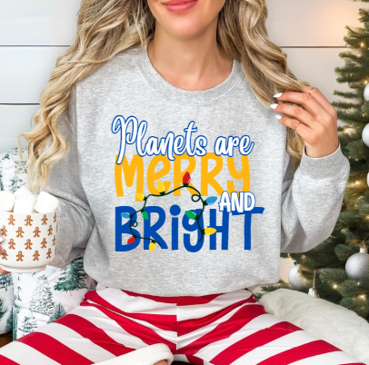 Merry & Bright - Planets Crewneck