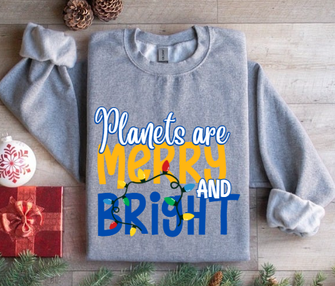 Merry & Bright - Planets Crewneck