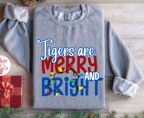 Merry & Bright - Tigers Crewneck