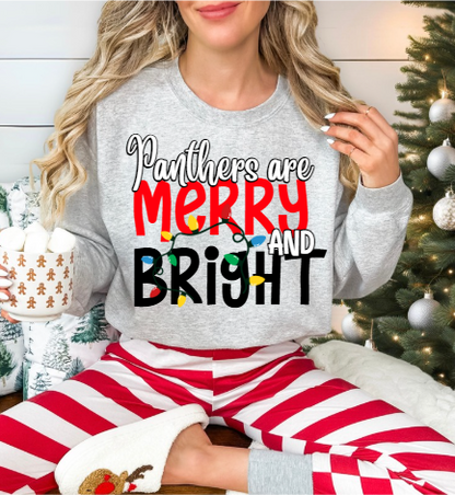 Merry & Bright - Panthers Crewneck