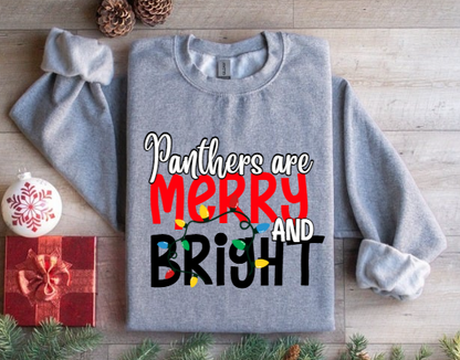 Merry & Bright - Panthers Crewneck