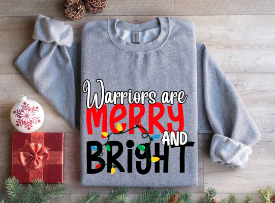 Merry & Bright - Warriors Crewneck