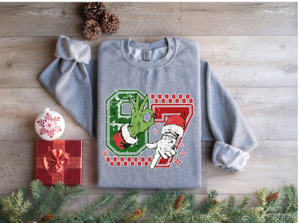 6 7 Grinch Jack Hands - Crewneck