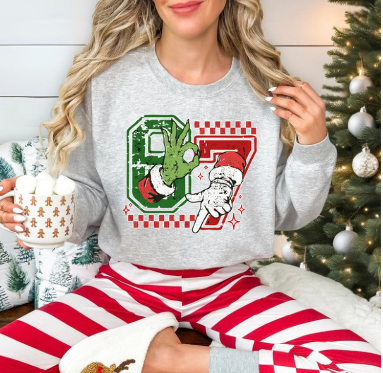 6 7 Grinch Jack Hands - Crewneck