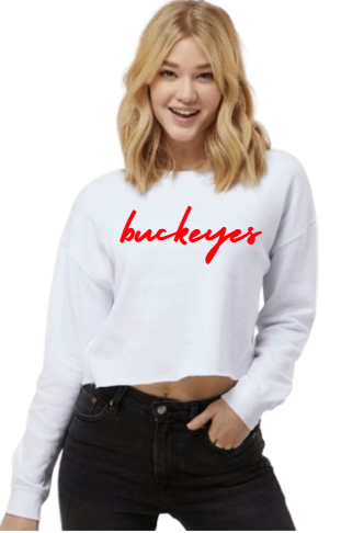 Simple Collegiate - Cropped Crew (Buckeyes)
