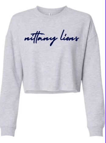 Simple Collegiate - Cropped Crew (Nittany Lions)