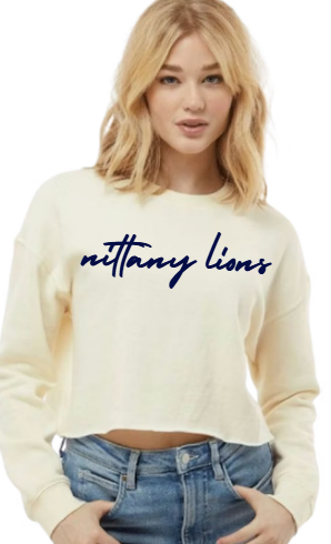 Simple Collegiate - Cropped Crew (Nittany Lions)