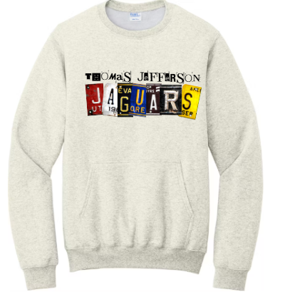 License Plate Jaguars- Pocket Crewneck TJ