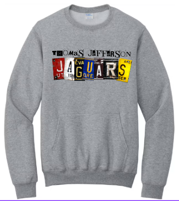 License Plate Jaguars- Pocket Crewneck TJ