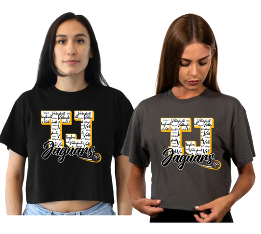 Spirit Script Series Volleyball  - Cropped Tshirt TJ