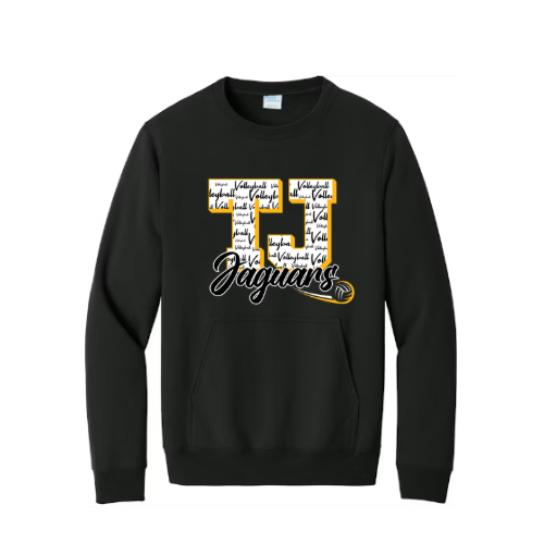 Spirit Script Series Volleyball- Pocket Crewneck TJ